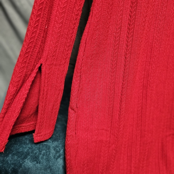 🆕 NSR Red Bodycon Sweater Dress sz M - Picture 4 of 7